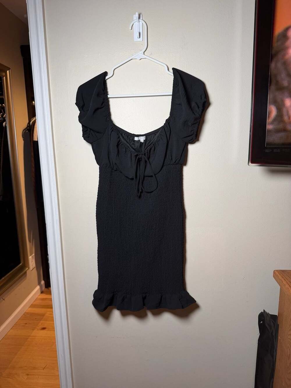 Love Tree Smocked Mini black Dress